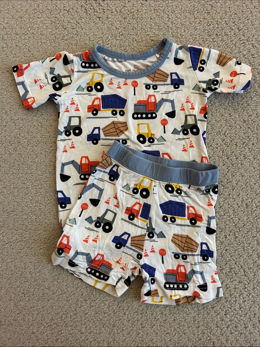 Little Sleepies Kids Construction Truck Pajama Set